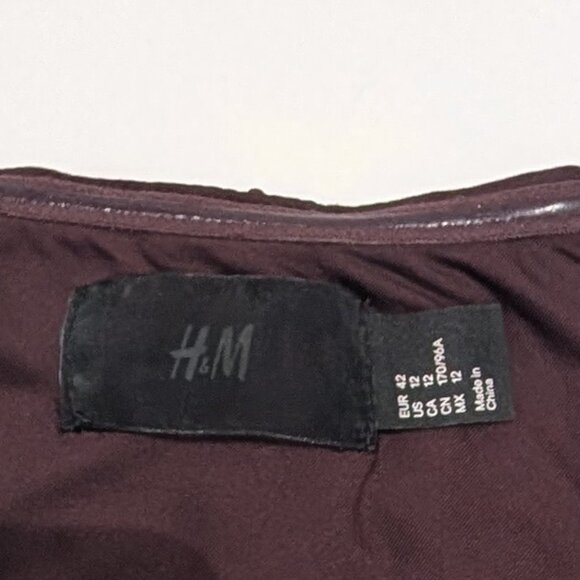 H&M One Shoulder Purple Sequins Dress, Size 12 - Picture 8 of 15